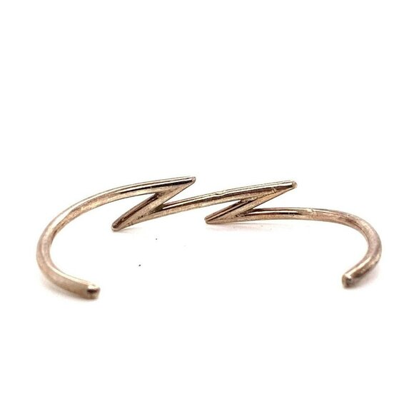 Estate‎ Sterling Silver Modernist Design Z 4 ¼" Cuff Bracelet! 108 - Picture 4 of 6